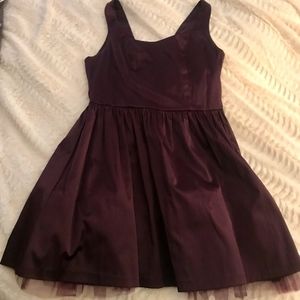 Royal Purple Silk Bow Dress